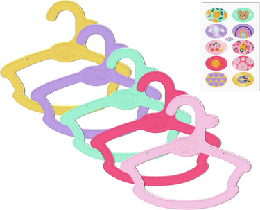 Baby born - kledinghangers - pakket van 5 - verschillende kleuren - 43 cm