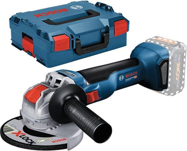 Bosch gwx 18v-10 18v li-ion accu x-lock haakse slijper body in l-boxx - 125mm - koolborstelloos