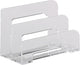 Alco brievenstandaard acryl - 2-vaks transparant - 75x150x95mm - al-4466