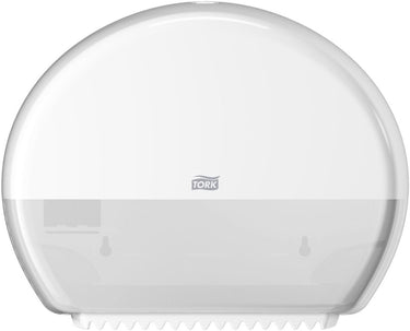 Tork 555000 dispenser voor mini jumbo wc rol houder toiletpapier wit t2 gesloten model elevation lijn (555000)