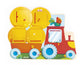 Janod - ontdekkingsspel - tractor met luikjes