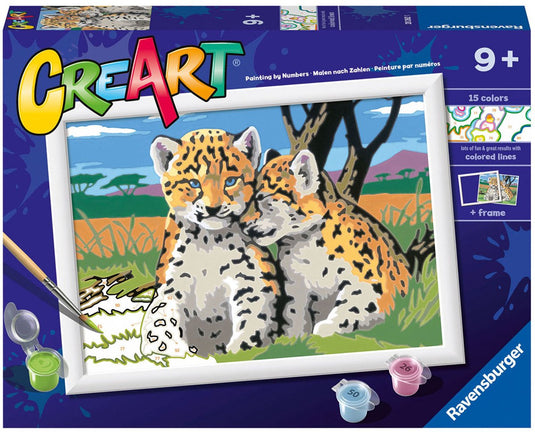Ravensburger creart safari friends - schilderen op nummer voor kinderen