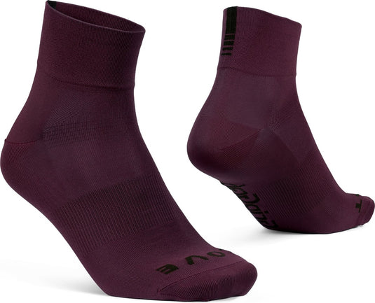 Gripgrab - lightweight sl korte performance zomer fietssokken 1 paar coolmax wielersport sokken low cut - donker rood - unisex - maat m (41-44)