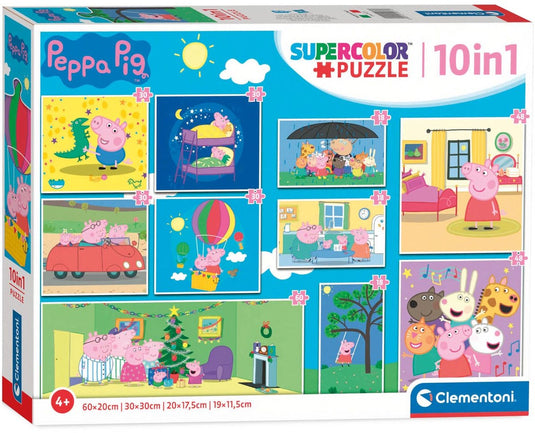 Clementoni puzzels peppa pig, 10in1
