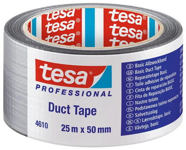 Tesa professional 4610 serie - polipropyleen tape - 25m x 50mm - zilver mat