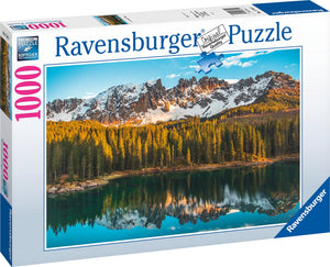 Ravensburger puzzel italian landscapes: lago di carezza - legpuzzel - 1000 stukjes