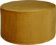 Woood sara poef laag - velvet - oker - 36x60x60