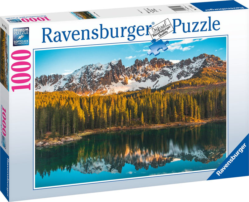 Load image into Gallery viewer, Ravensburger puzzel italian landscapes: lago di carezza - legpuzzel - 1000 stukjes
