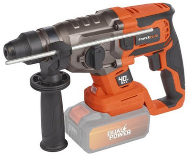 Powerplus dual power accu klopboormachine powdp15680 - 4 in 1: boren hamerboren beitelen en beitelrotatie, 40 v boormachine, 3 j, links en rechts schroeven, zonder accu en lader