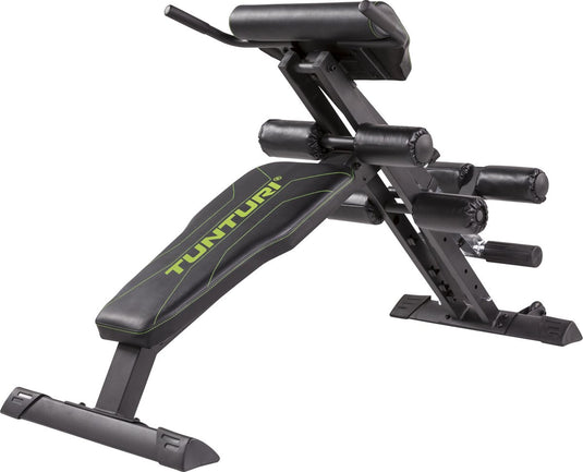 Tunturi ct80 core trainer - fitnessbank - opklapbaar - buikspierbank - buikspiertrainer - verschillende trainingsopties - tot 150kg belastbaar - incl. gratis fitnessapp