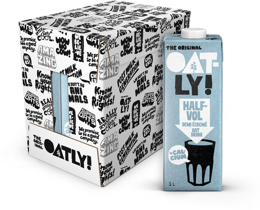 Oatly! oatly haverdrank halfvol - 6 stuks - (6l) - houdbare plantaardige melk - halfvol - voordeelverpakking