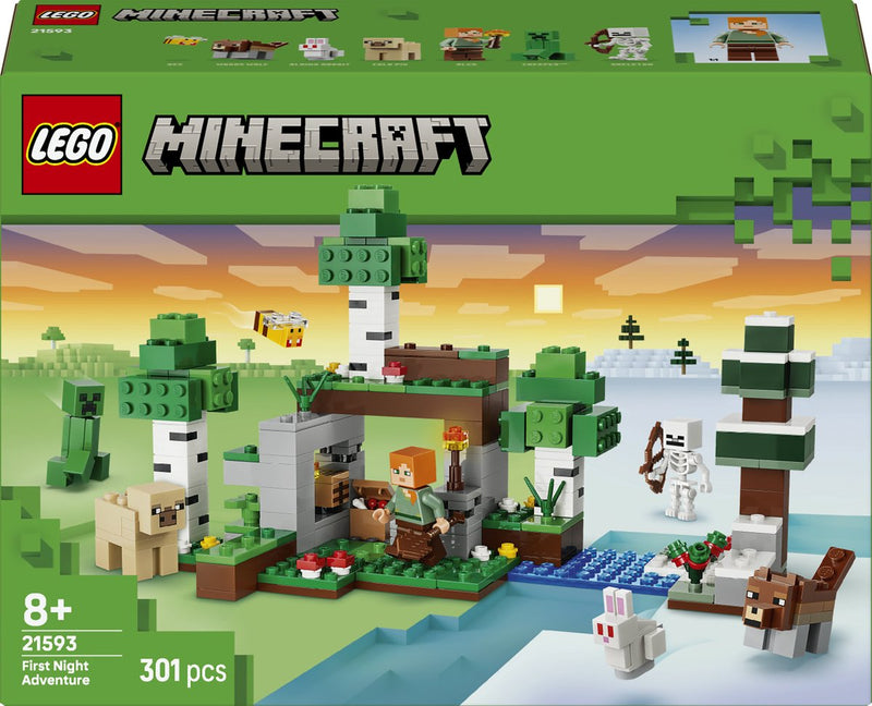 Afbeelding laden in galerijviewer, Lego minecraft eerste nacht-avontuur speelgoed voor kinderen en kinderkamer decoratie 21593
