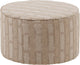 Woood sarli poef laag dessin - chenille - naturel beige - 36x60x60