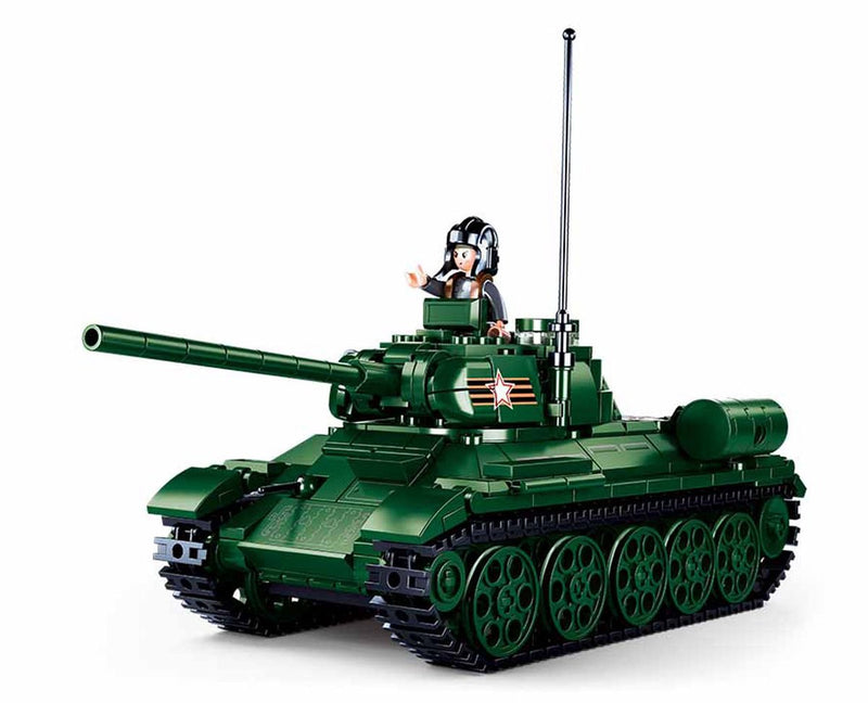 Load image into Gallery viewer, Sluban wwii t-34-85 tank bouwspeelgoed kinderen vanaf 8 jaar – constructiespeelgoed modelbouw – bouwdoos met 497 bouwstenen – m38-b0982
