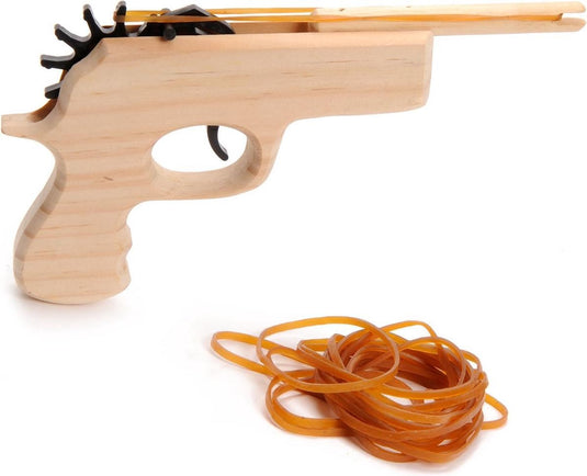 Thimtoys houten pistool met elastiek