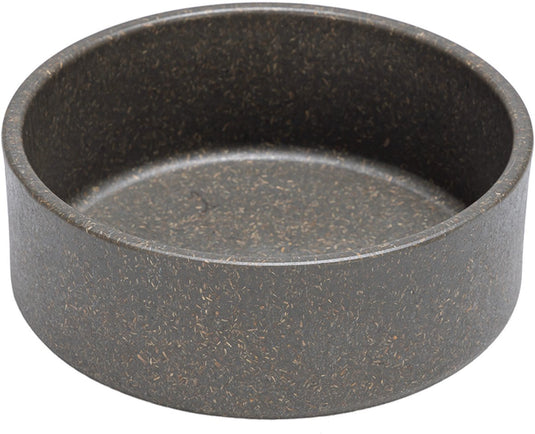 Designed by lotte noor voerbak hond - eetbak drinkbak - vaatwasserbestendig - bamboe - grijs - 17 cm