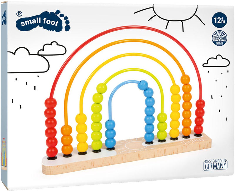 Load image into Gallery viewer, Small foot - houten motoriekspiraal regenboog
