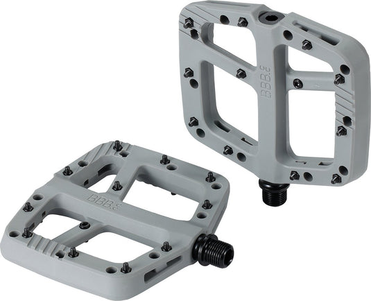 Bbb cycling decoder mtb pedalen - fietspedalen voor mountainbike - composiet platform pedaal met sterke grip en verstelbare pinnen - trappers fiets - mat grijs - bpd-37