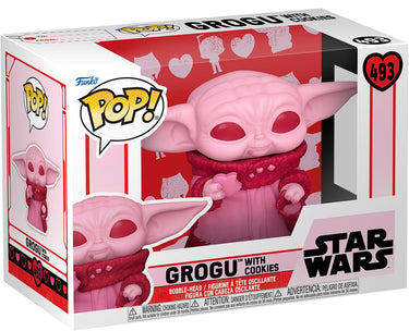 Disney funko star wars - valentines pop! star wars grogu 9 cm verzamelfiguur - multicolours