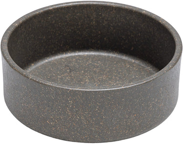 Designed by lotte noor voerbak hond - eetbak drinkbak - vaatwasserbestendig - bamboe - grijs - 14 cm