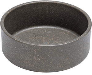Designed by lotte noor voerbak hond - eetbak drinkbak - vaatwasserbestendig - bamboe - grijs - 14 cm