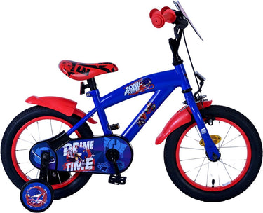Volare sonic prime kinderfiets - jongens - 14 inch - blauw rood