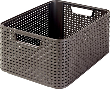 Curver - style mandje m - opbergmand - donker bruin