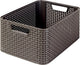 Curver - style mandje m - opbergmand - donker bruin