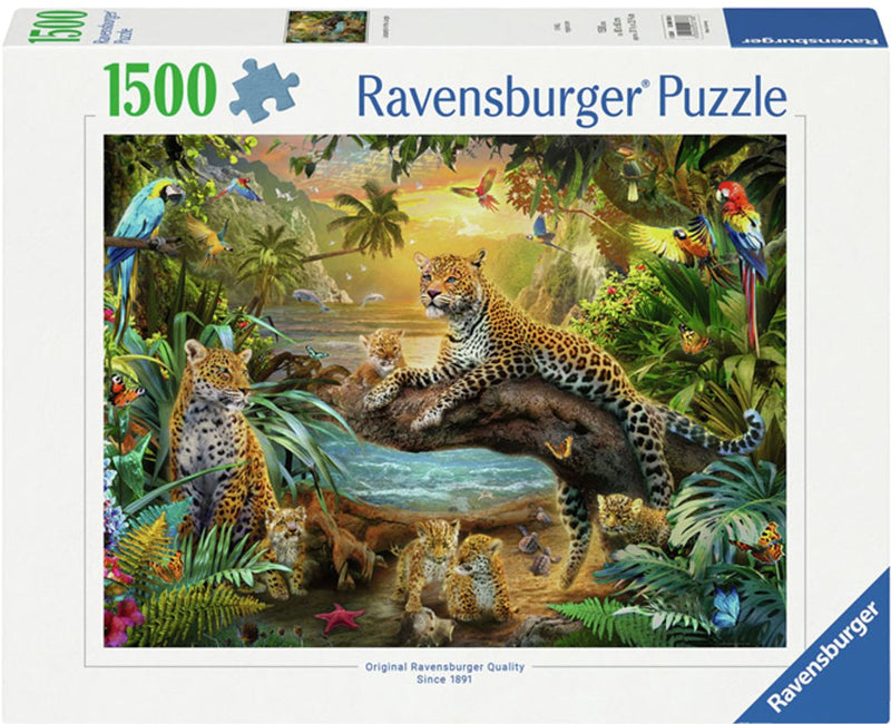 Load image into Gallery viewer, Ravensburger puzzel luipaarden in de jungle - legpuzzel - 1500 stukjes
