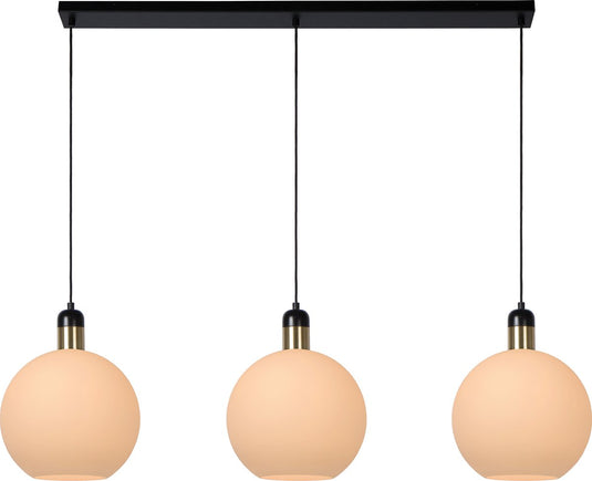 Lucide julius - hanglamp - 3xe27 - opaal