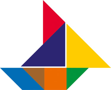 Schmidt ® - tangram kids - kinderspel - creatief puzzelspel met houten stukken - vanaf 5 jaar - 1 speler