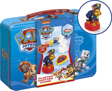 Totum paw patrol speelgoed chase gips figuur gieten en beschilderen - knutselset in metalen koffertje - vanaf 5 jaar