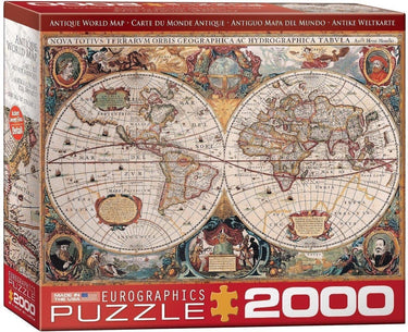 Eurographics - antieke wereldkaart [antique world map] - hondio henricus - 2000 stukjes 97×68cm (b×h) - legpuzzel