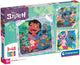 Clementoni legpuzzel super color vierkant disney stitch, 3x48st.