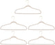 Alpina kledinghangers 10 stuks - kledinghangers anti slip met fluwelen coating - broekhanger voor broeken en shirts - kleerhangers met goudkleurige haak - creme