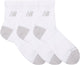 New balance active qtr socks 3 pack unisex sportsokken - white 43-46