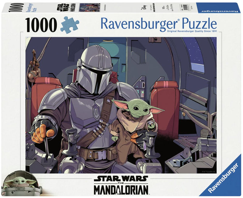 Load image into Gallery viewer, Ravensburger puzzel star wars the mandalorian - 1000 stukjes legpuzzel.
