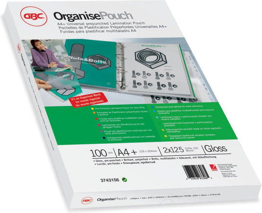 Gbc lamineerhoezen organize - a4 2x75micron - pak van 25 stuks