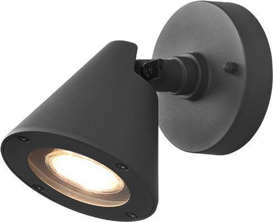 Trio kaveri - wandlamp - antraciet - excl. 1x gu10 4,9 w - licht apart schakelbaar - flexibel - buitenverlichting - ip44