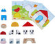 Haba vormenpuzzel boerderij junior 15 x 15 cm hout 17-delig