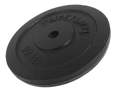 Tunturi halterschijf - halter gewichten - 1 x 10 kg - ø 30 mm - gietijzer - incl. gratis fitness app