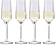 Alpina champagneglazen 22cl - champagne glazen set 4 stuks - ook geschikt als cava en prosecco glazen - champagneflutes - vaatwasserbestendige glazenset