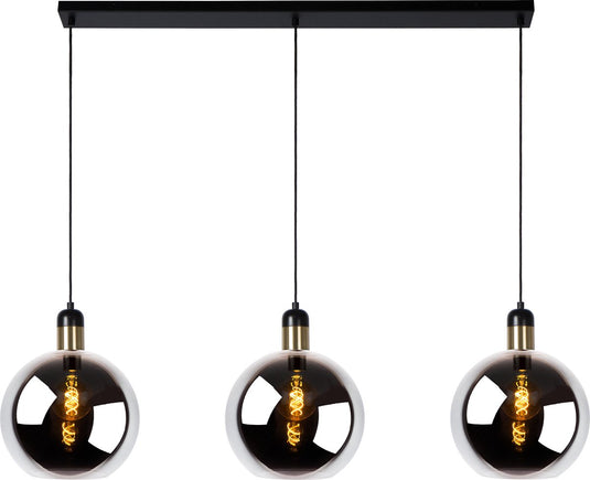 Lucide julius - hanglamp - 3xe27 - fumé