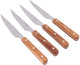 Gimex - nature line - messenset - wood - rvs - 4 stuks