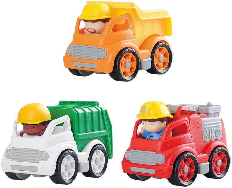 Load image into Gallery viewer, Playgo werkvoertuigen met figuren speelset - 6dlg.
