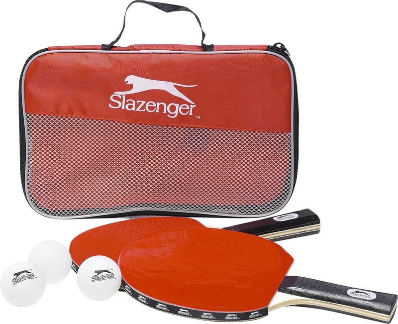 Load image into Gallery viewer, Slazenger tafeltennis set 6-delig - met 4 pingpongballen en 2 tafeltennisbatjes - pingpongset met opbergtas
