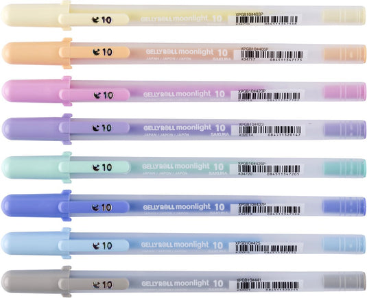 Sakura gelschrijver gelly roll moonlight 10 pastel set à 8 kleuren