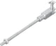 Proplus remstang voor aanhangwagen - draad m8 - 160 mm - met gaffel aansluiting