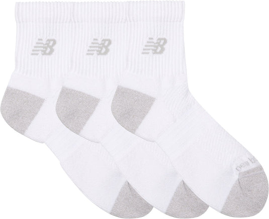 New balance active qtr socks 3 pack unisex sportsokken - white