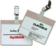 Durable naambord met draaibare clip, transparant, 25 stuks